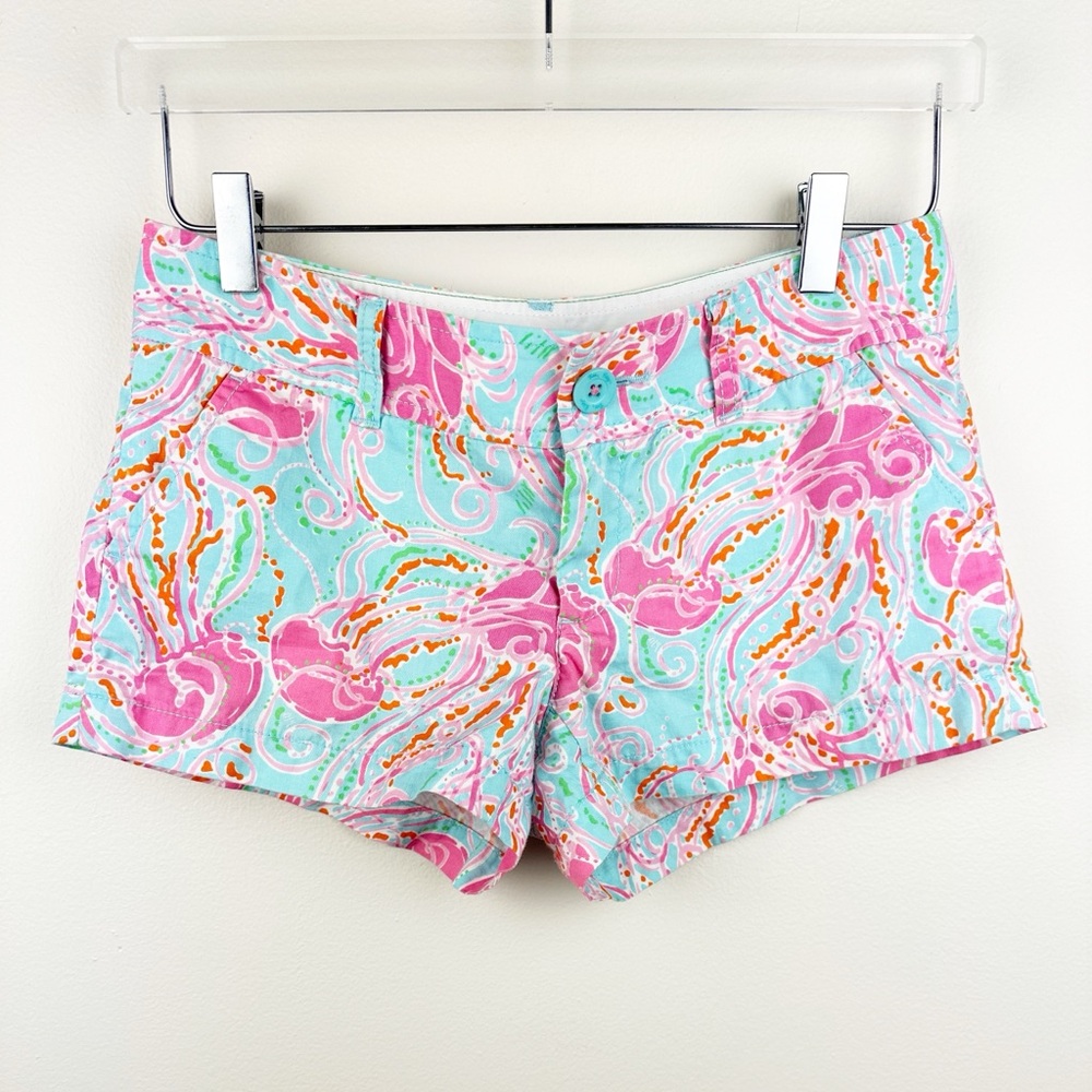Lilly Pulitzer Ocean Jellyfish Print Chino Shorts 100% Cotton